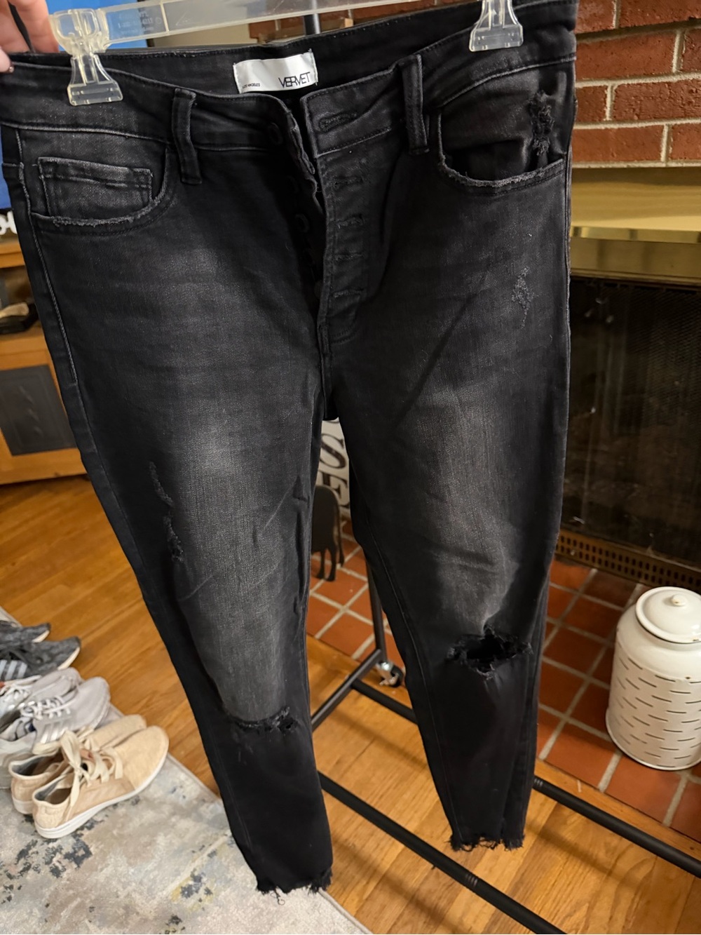 Vervet by Flying Monkey - V2125SHC - Faded Black - Skinny - Button Fly - 9/29